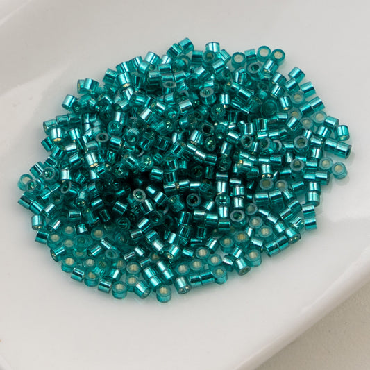 Tropic Teal Silver Lined - Cylin Bead 11/0 - 25g