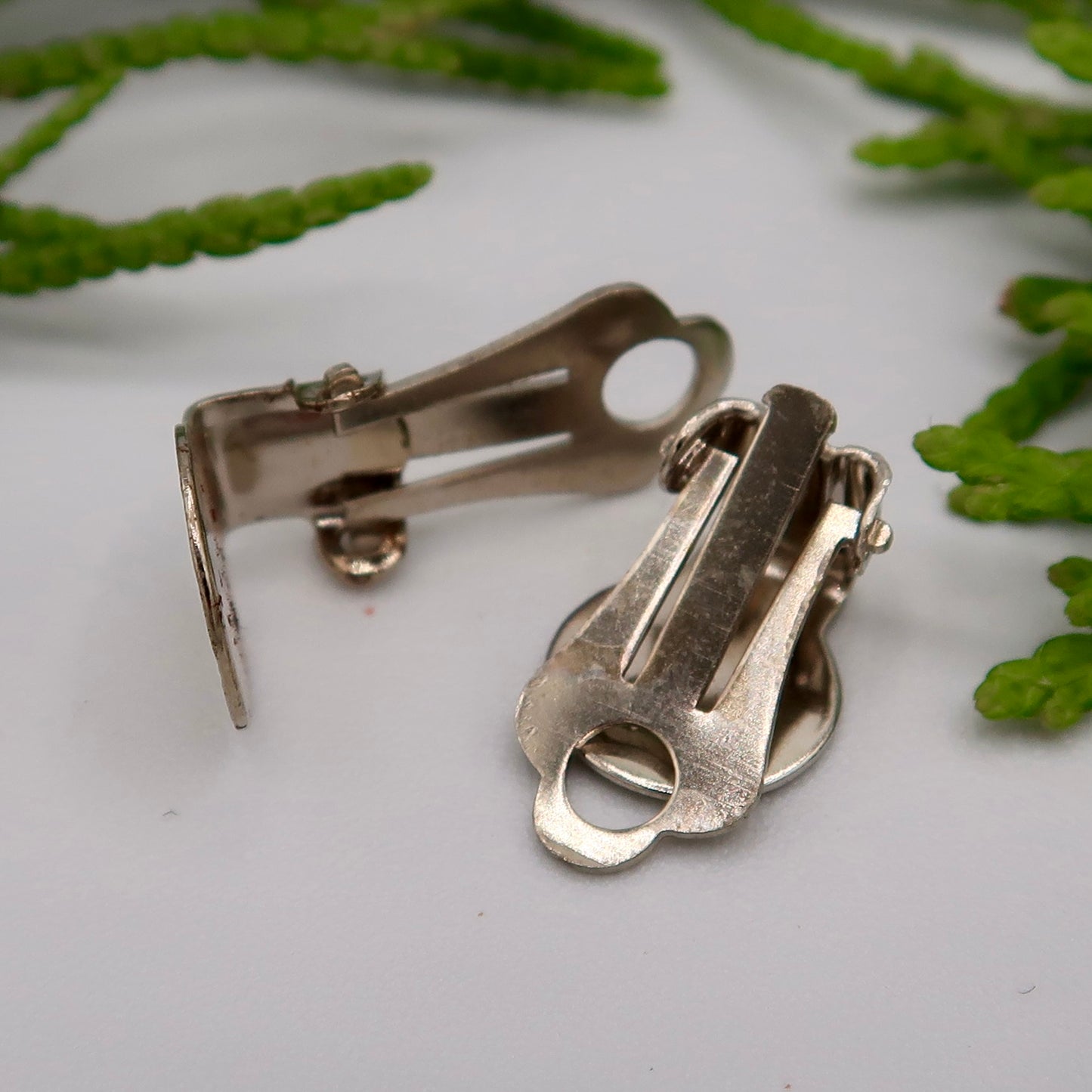 Clip-on Findings - 10mm Nickel - 1 pair