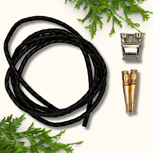 Bolo Tie Kit - Black and Gold