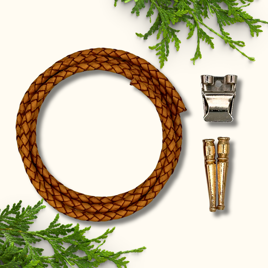 Bolo Tie Kit - Tan and Gold