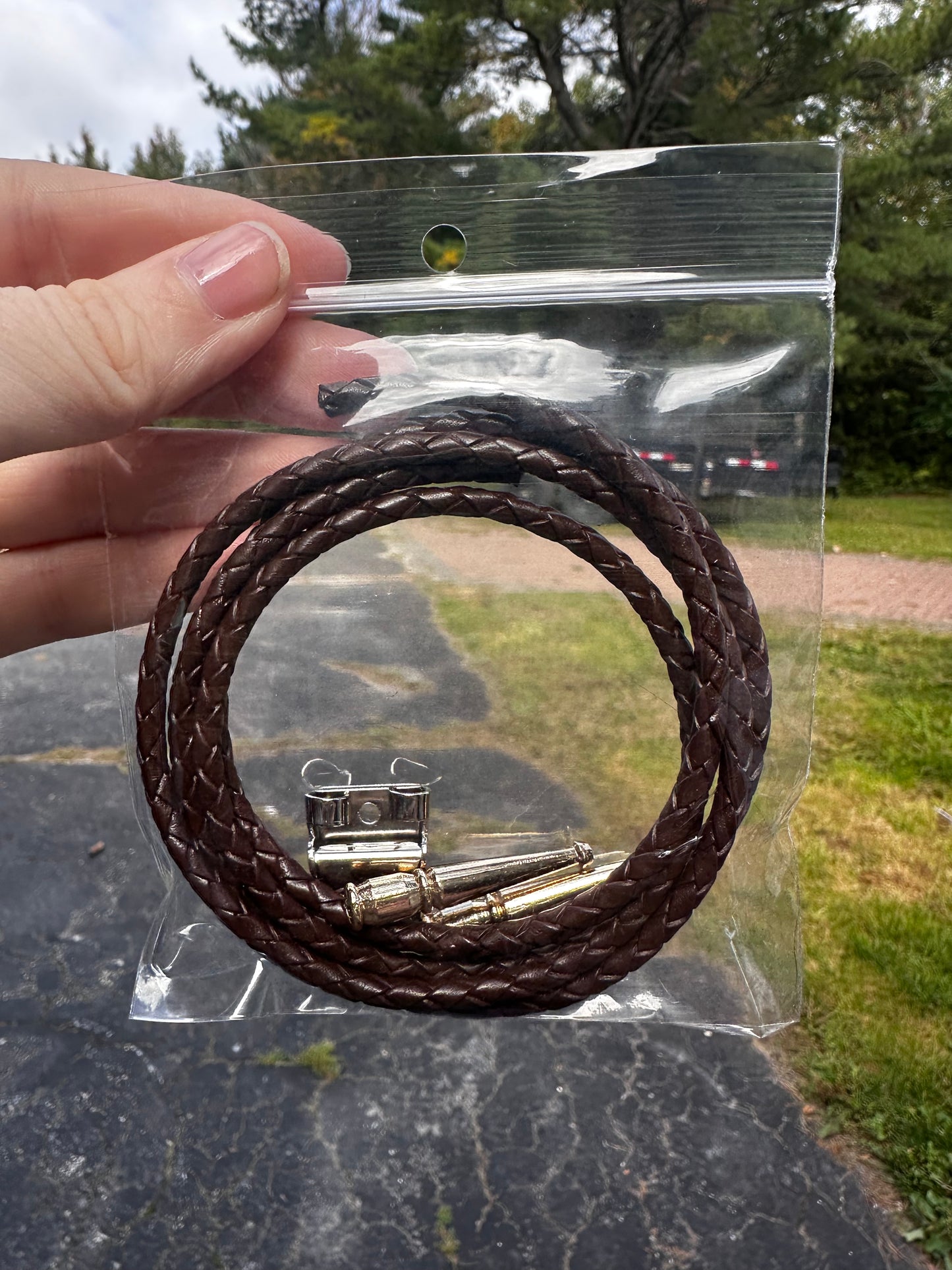 Bolo Tie Kit - Dark Brown and Gold