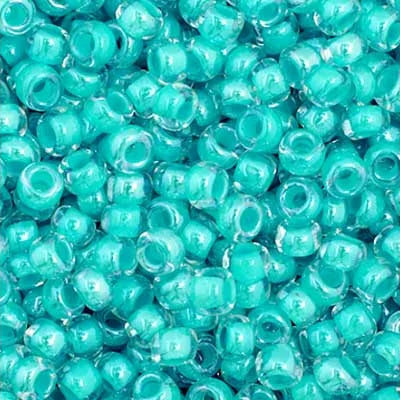 Colour Lined Turquoise 11/0