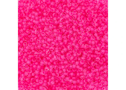 Crystal Colour Lined Neon Pink 11/0