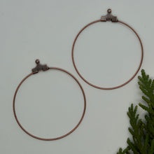 Load image into Gallery viewer, Beading Hoops 40mm w/hole - Antique Copper Plated
