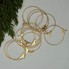 Load image into Gallery viewer, Beading Hoops 30mm w/hole - Gold Plated
