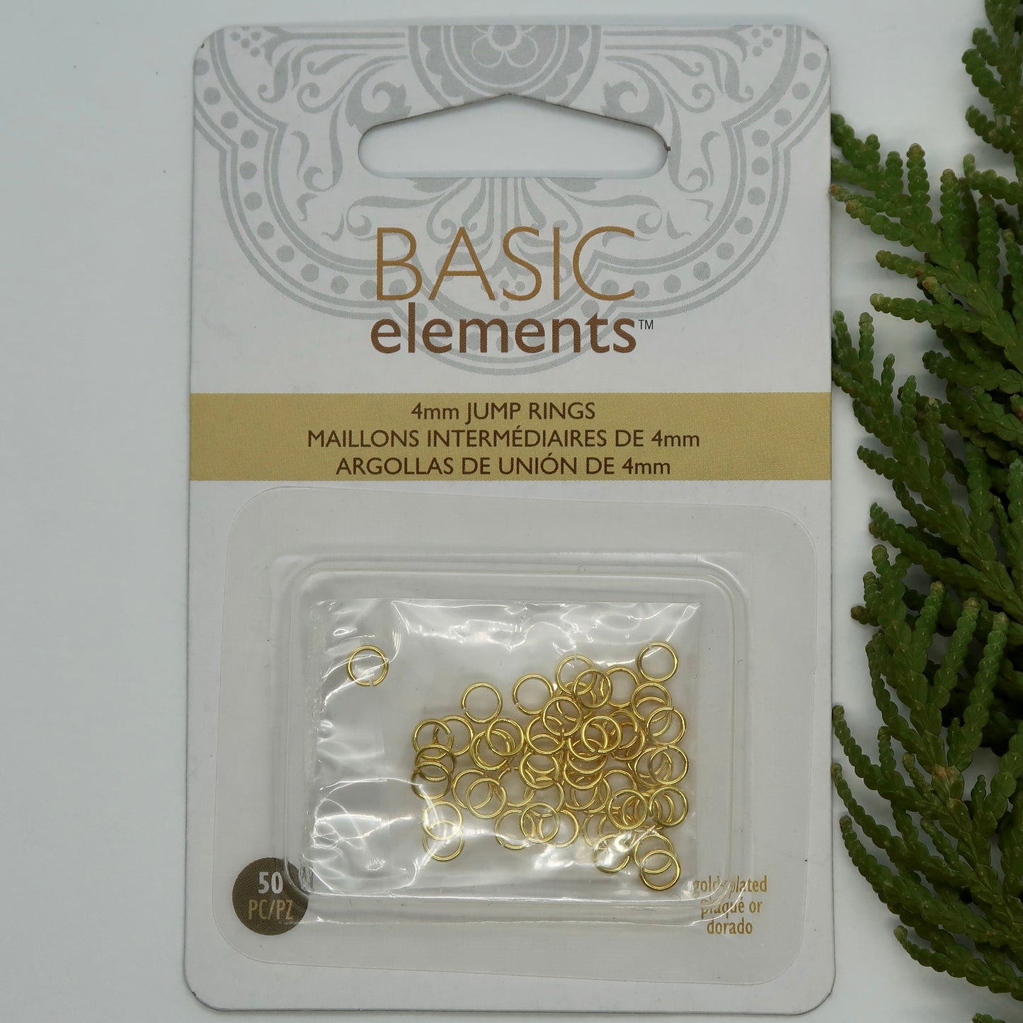 Basic Elements 4mm Jump Rings - Gold Plated