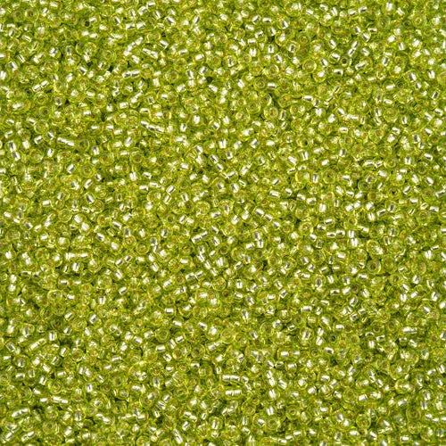 Silver Lined Light Green Solgel 11/0