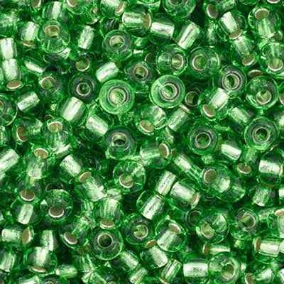 Silver Lined Lime Green 11/0