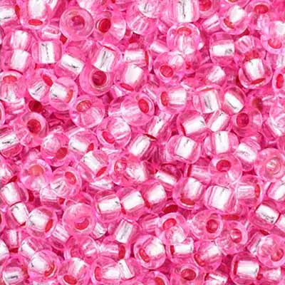 Silver Lined Rosaline Dyed 11/0