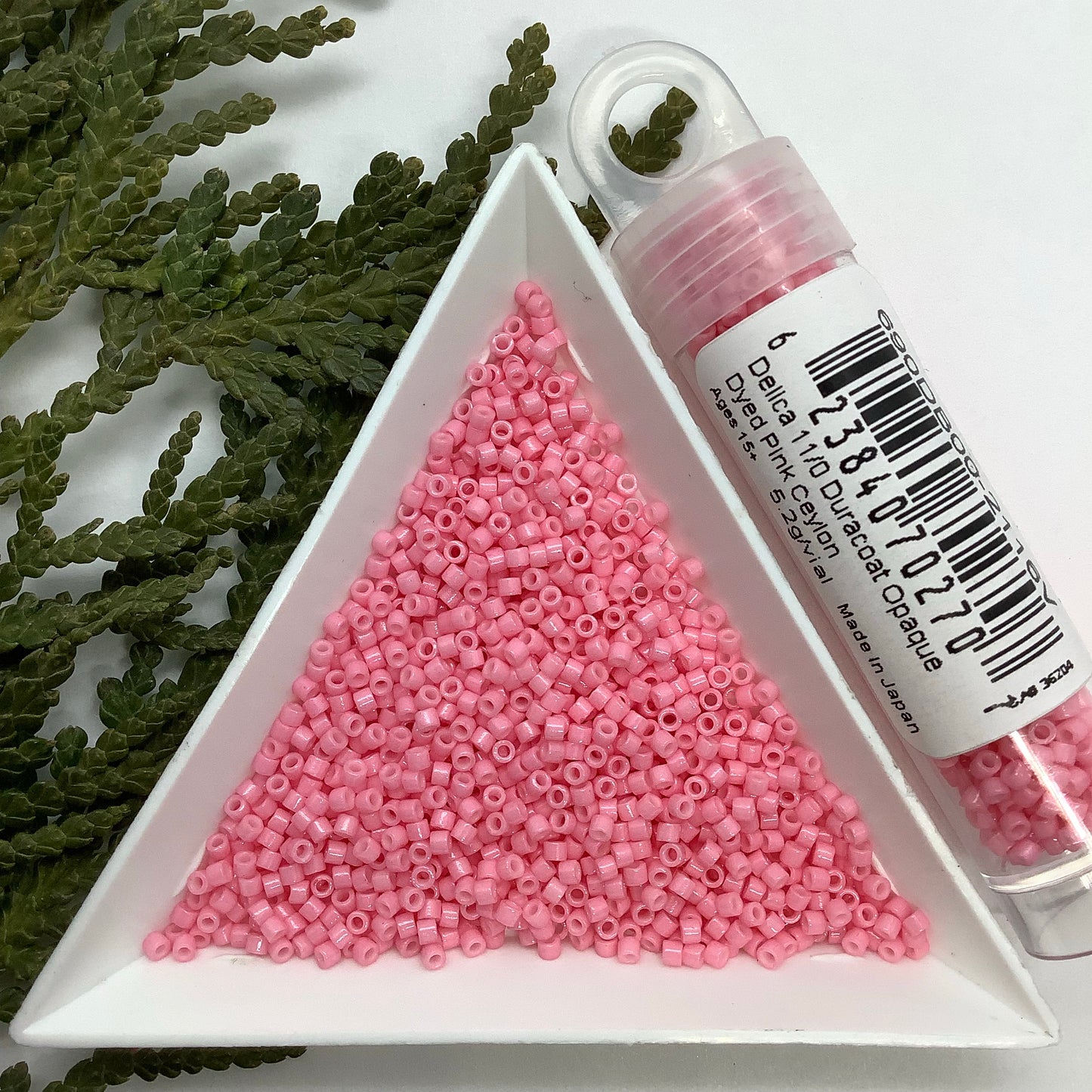 Duracoat Opaque Dyed Pink Ceylon - Miyuki 11/0 Delica Seed Bead