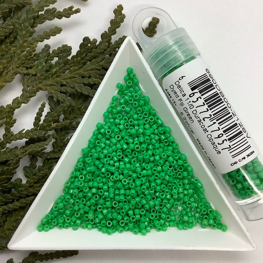 Duracoat Opaque Dyed Fiji Green - Miyuki 11/0 Delica Seed Bead