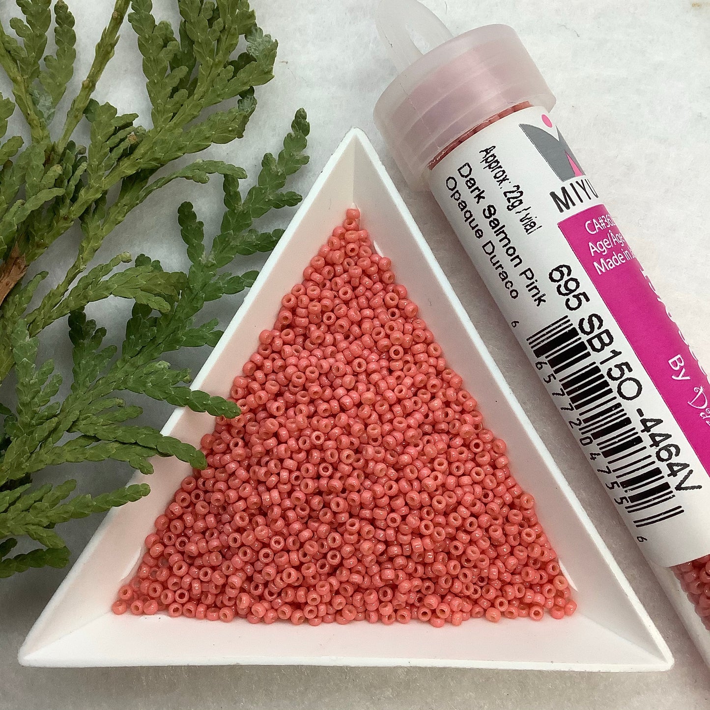 Dark Salmon Pink Duracoat - Miyuki 15/0 Seed Bead - 22g