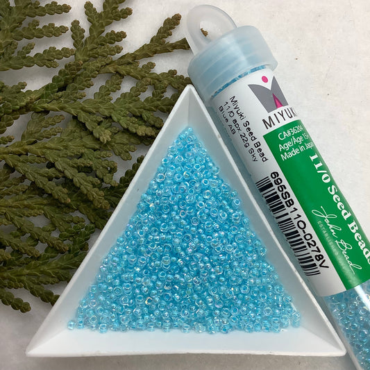 Sky Blue AB Lined-Dyed - Miyuki Seed Bead 11/0 - 22g