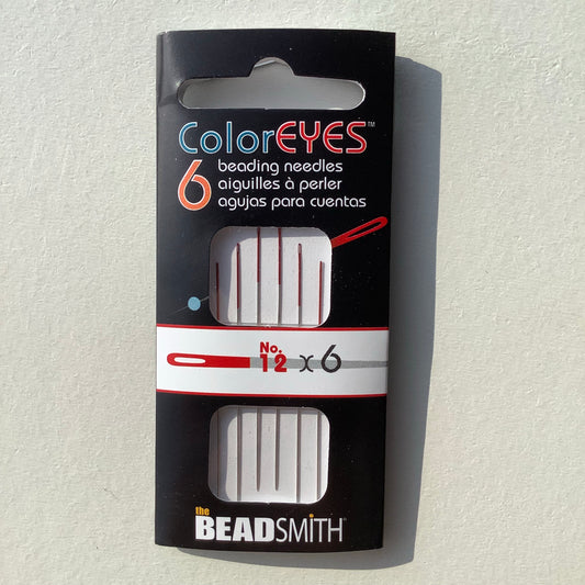 ColourEyes Beading Needle Red #12 - 6pack