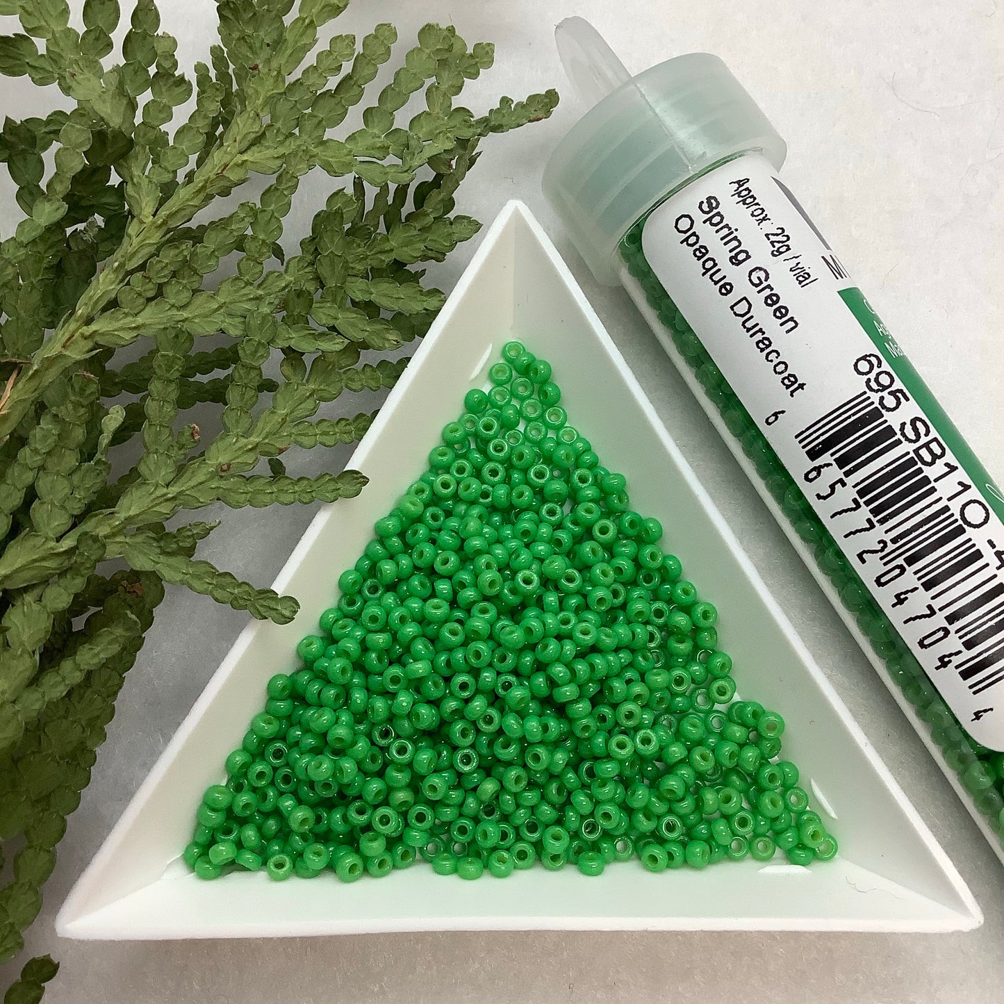 Spring Green Opaque Duracoat - Miyuki Seed Bead 11/0 - 22g