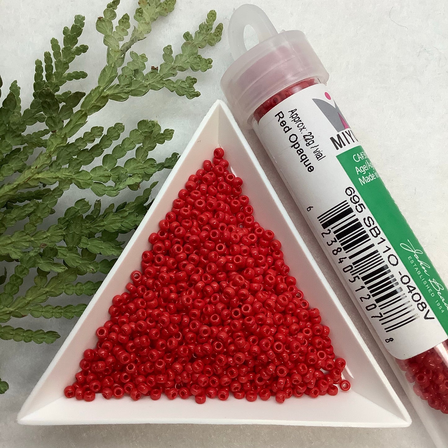 Red Opaque - Miyuki Seed Bead 11/0 - 22g