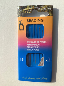 Pony Beading Needles #12 - 6pack
