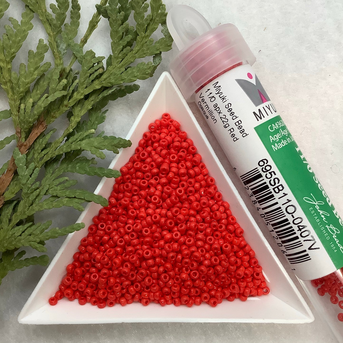 Red Vermillion Opaque - Miyuki Seed Bead 11/0 - *BULK*