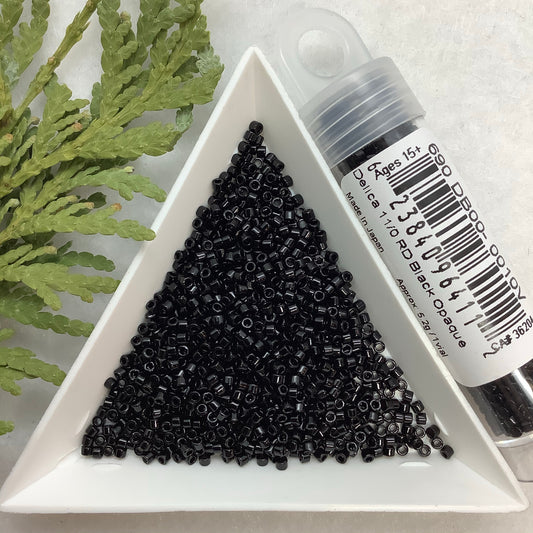 Black Opaque - Miyuki 11/0 Delica Seed Bead