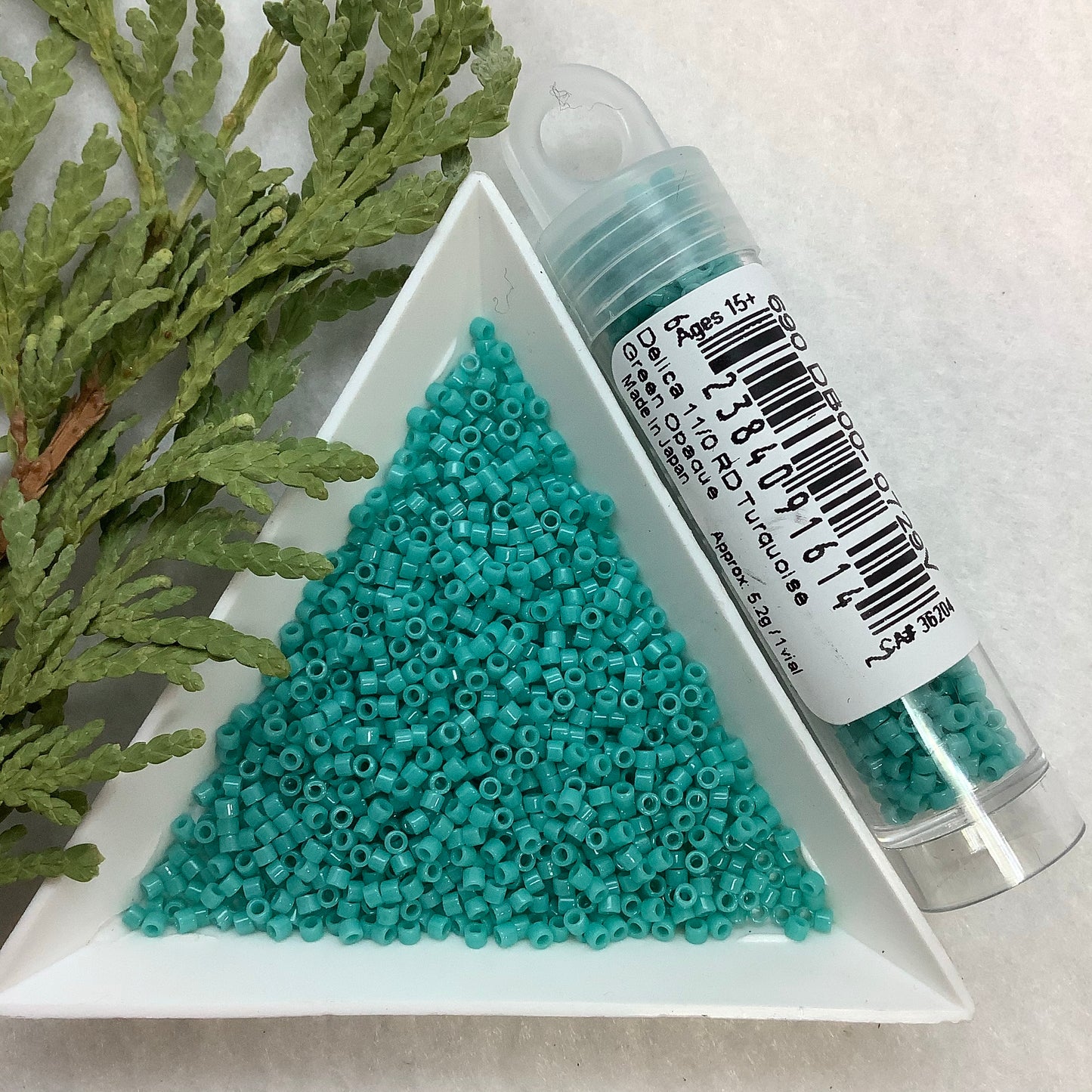 Turquoise Green Opaque - Miyuki 11/0 Delica Seed Bead