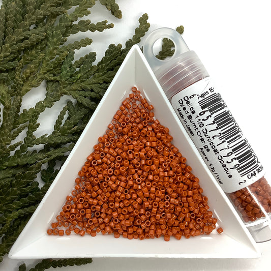 Duracoat Opaque Dyed Burnt Orange - Miyuki 11/0 Delica Seed Bead