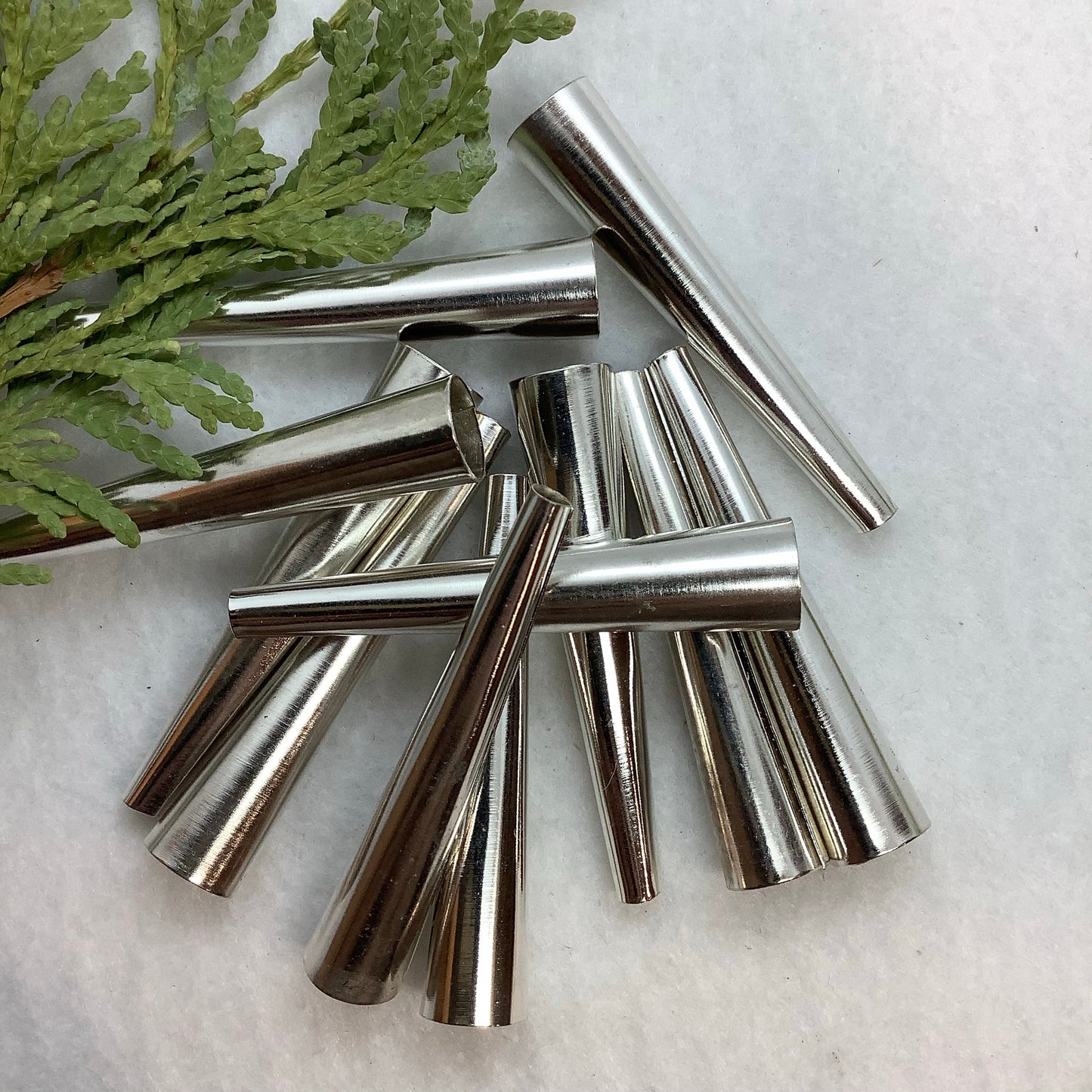 Cones Bright Silver - 50mm (10pcs)