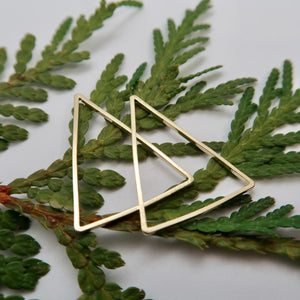Brass Triangle 20x25mm - Gold Coloured - 2 pcs