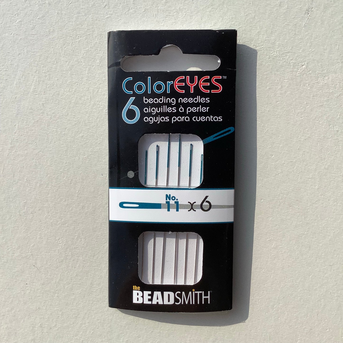 ColourEyes Beading Needle Blue #11 - 6pack