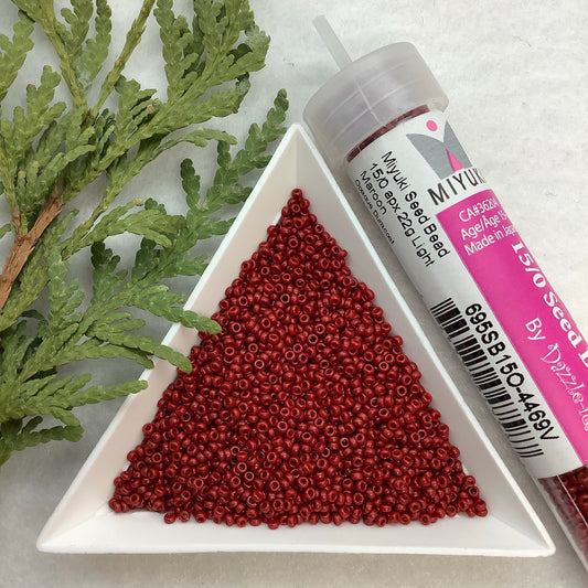 Light Maroon Duracoat - Miyuki 15/0 Seed Bead - 22g