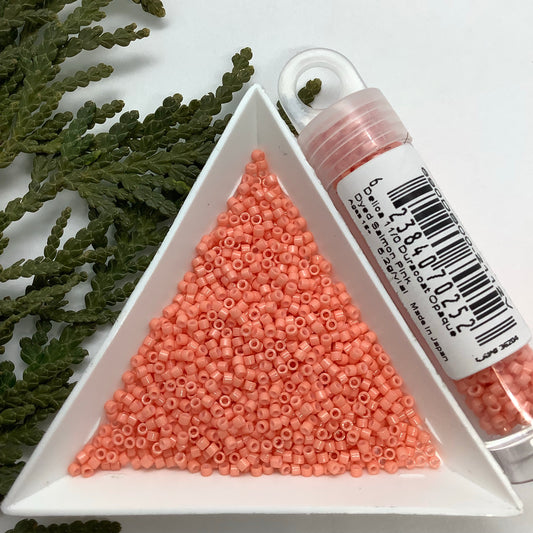 Duracoat Opaque Dyed Salmon Pink - Miyuki 11/0 Delica Seed Bead