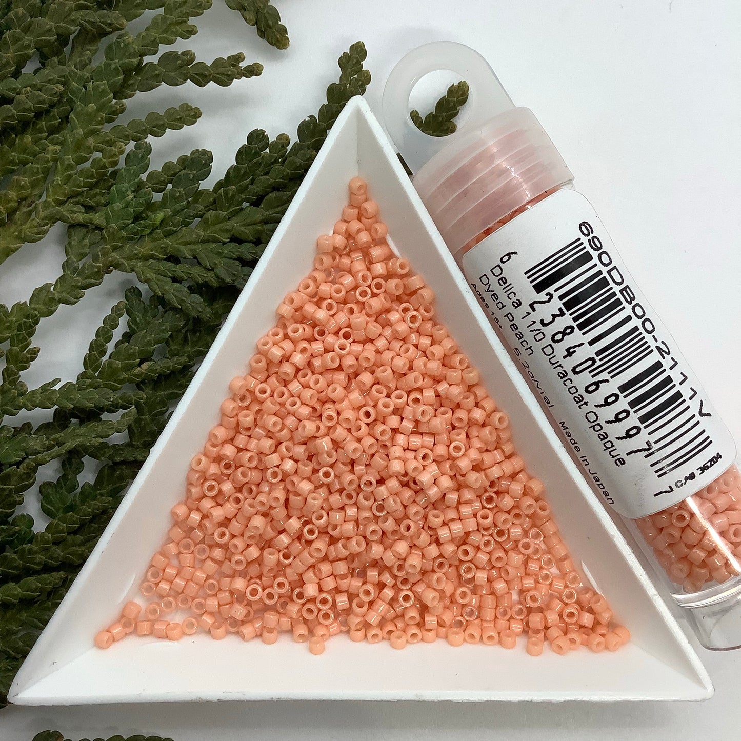 Duracoat Opaque Dyed Peach - Miyuki 11/0 Delica Seed Bead