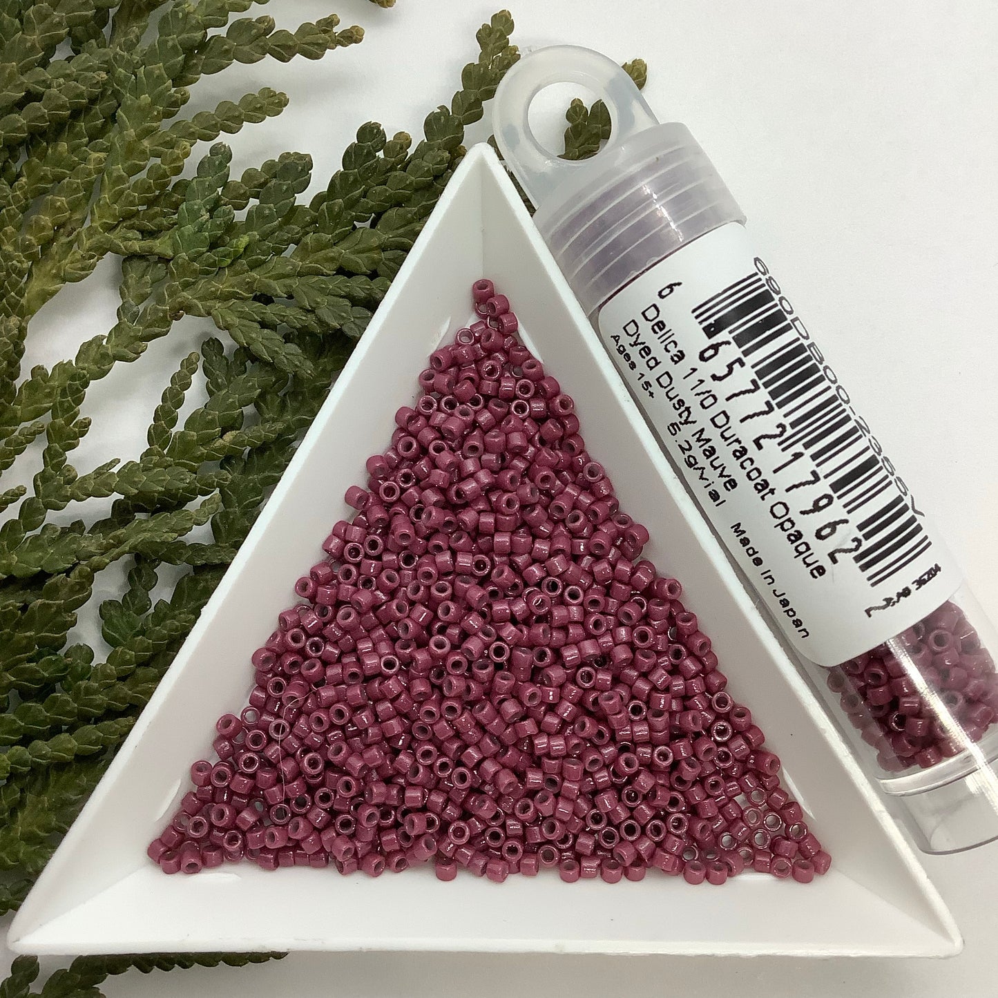 Duracoat Opaque Dyed Dusty Mauve - Miyuki 11/0 Delica Seed Bead