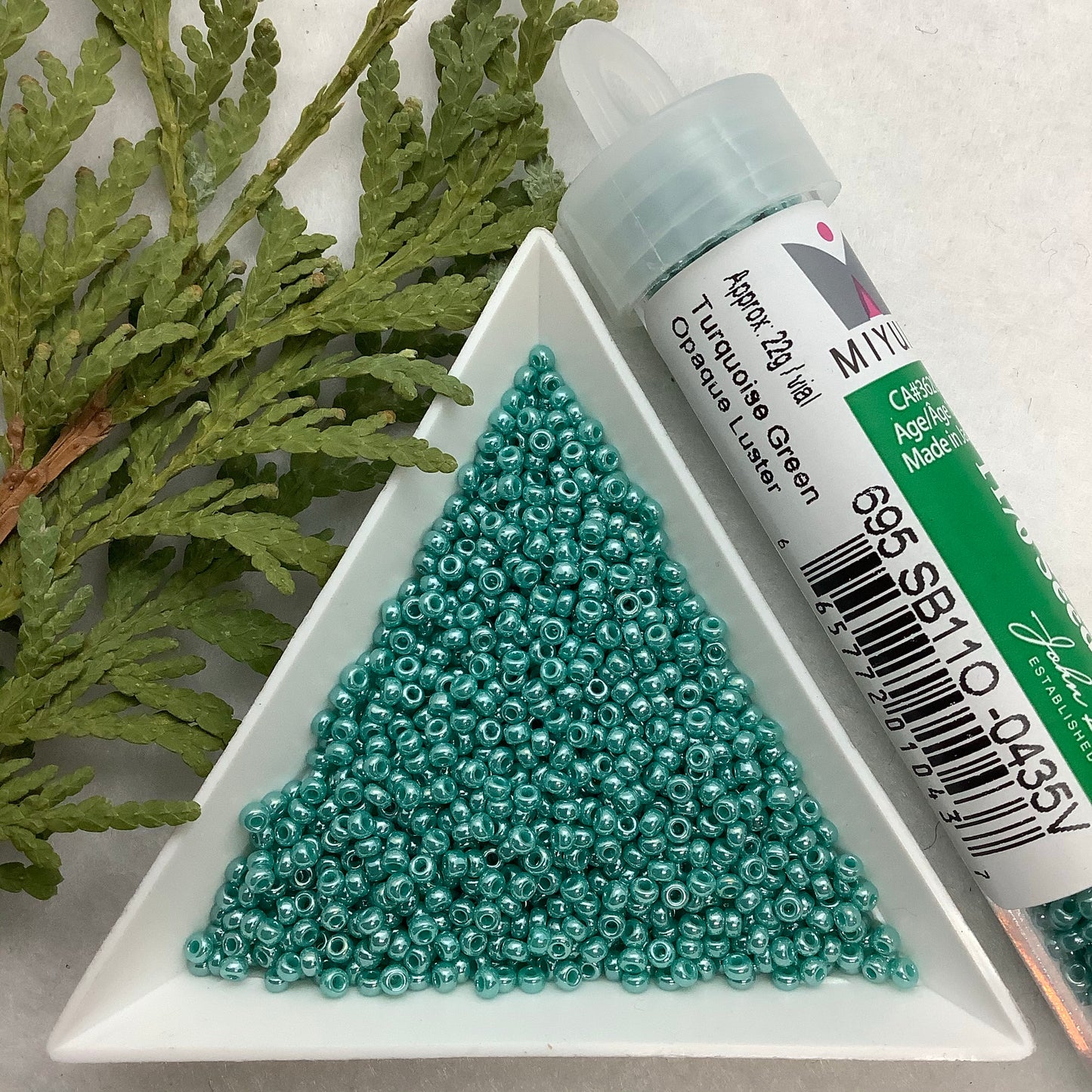 Turquoise Green Opaque Luster - Miyuki Seed Bead 11/0 - 22g