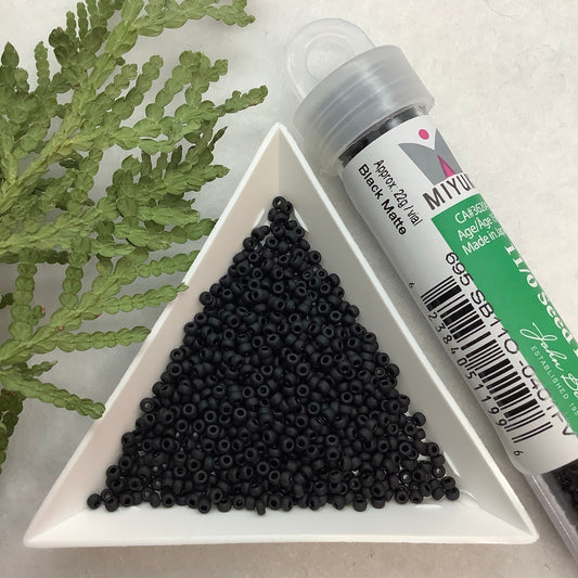 Black Matte - Miyuki Seed Bead 11/0 - *Bulk*