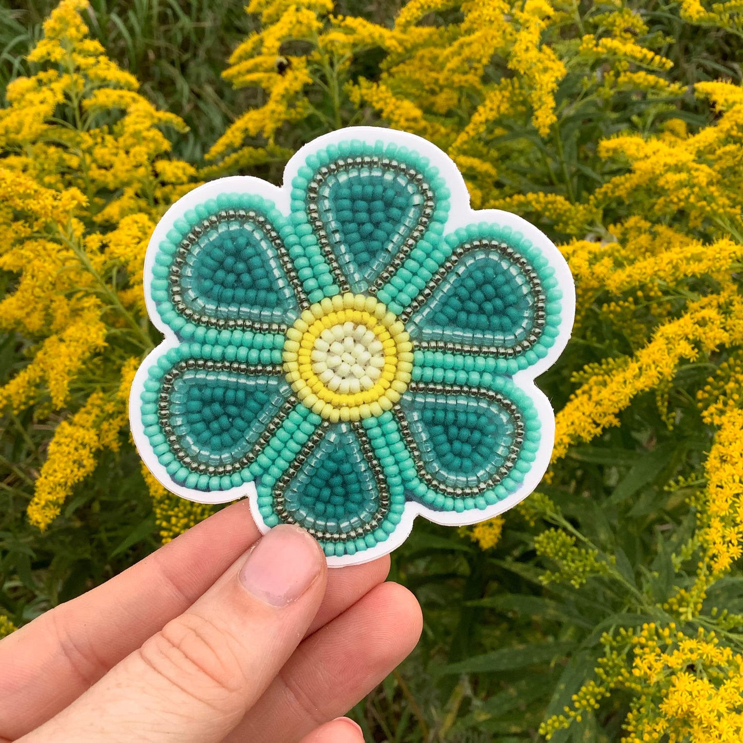 Blue Flower Sticker