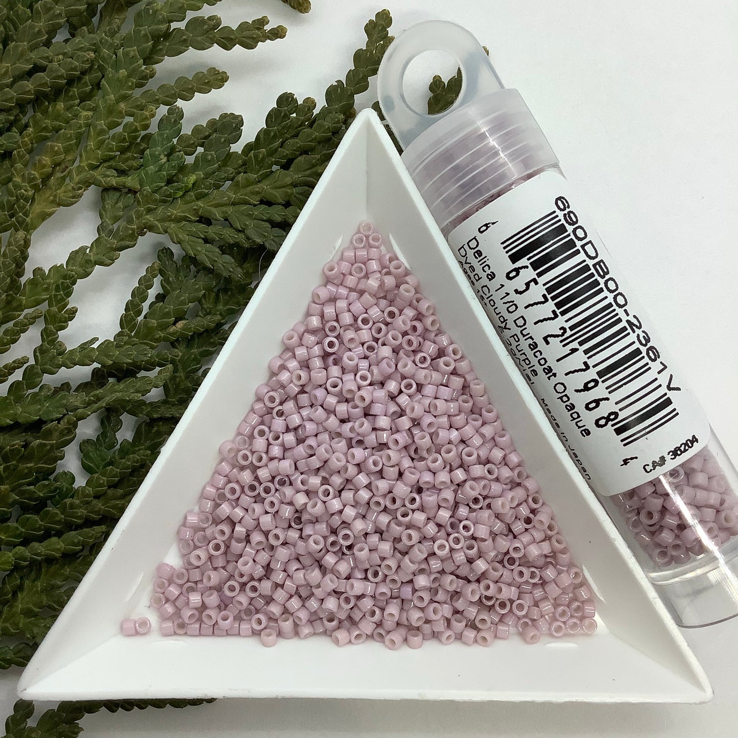 Duracoat Opaque Dyed Cloudy Purple - Miyuki 11/0 Delica Seed Bead