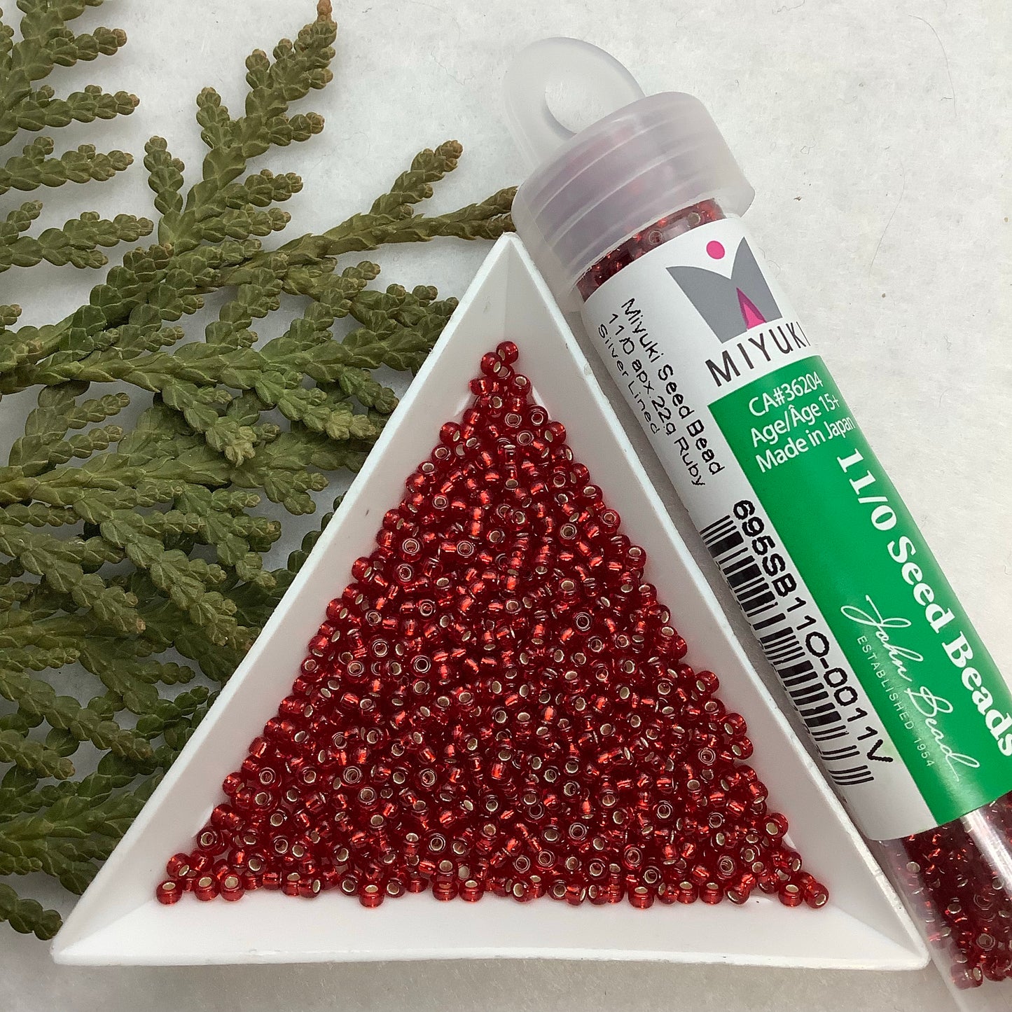 Ruby Silver Lined - Miyuki Seed Bead 11/0 - 22g