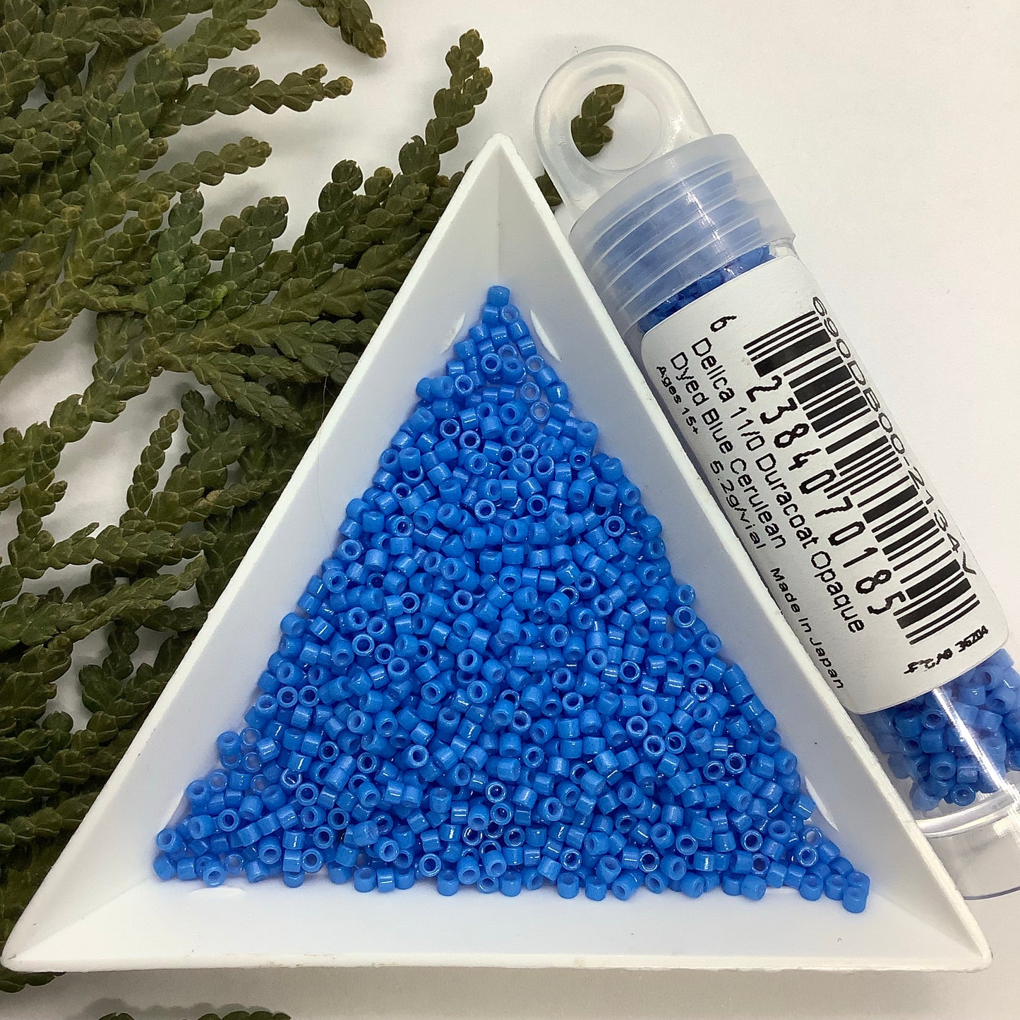 Duracoat Opaque Dyed Blue Ceruleon - Miyuki 11/0 Delica Seed Bead