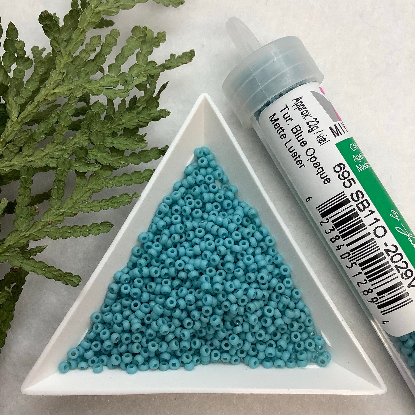 Turquoise Blue Opaque Matte Luster - Miyuki Seed Bead 11/0 - 22g