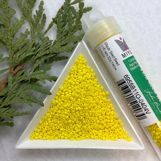 Yellow Opaque - Miyuki Seed Bead 11/0 - 22g