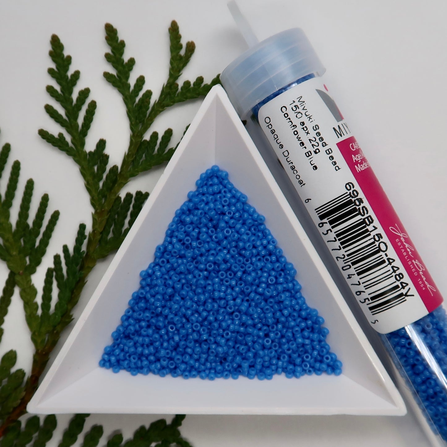 Cornflower Blue Opaque Duracoat - Miyuki 15/0 Seed Bead - 22g