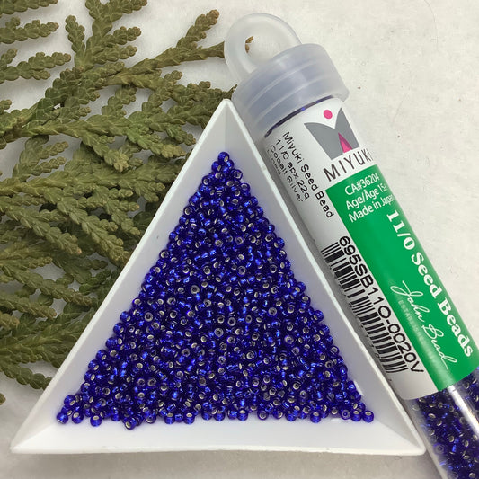 Cobalt Silver Lined - Miyuki Seed Bead 11/0 - 22g