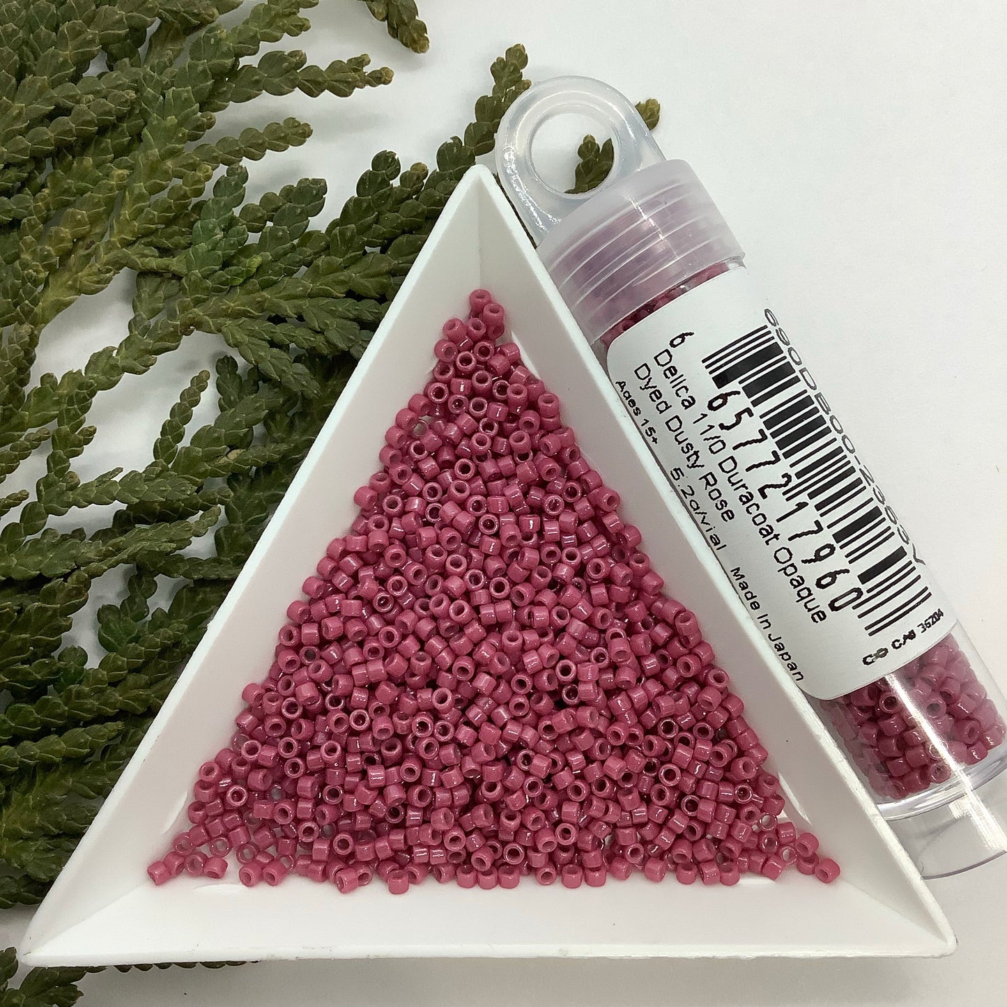 Duracoat Opaque Dyed Dusty Rose - Miyuki 11/0 Delica Seed Bead