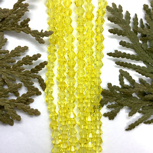 Crystal Bicone 4mm Transparent Yellow