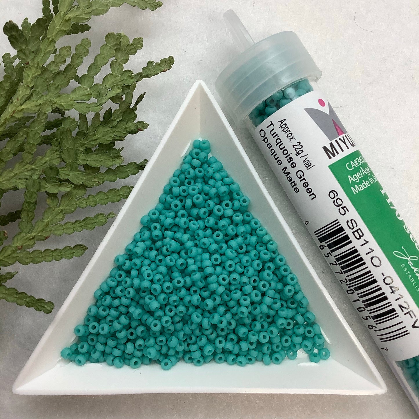 Turquoise Green Opaque Matte - Miyuki Seed Bead 11/0 - 22g