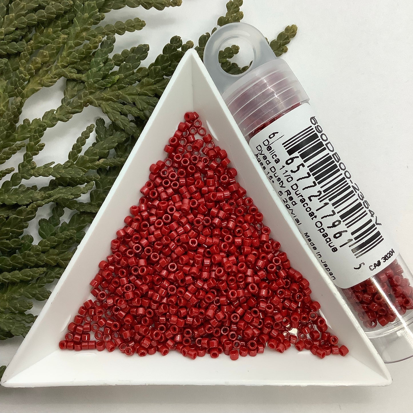 Duracoat Opaque Dyed Dusty Red - Miyuki 11/0 Delica Seed Bead