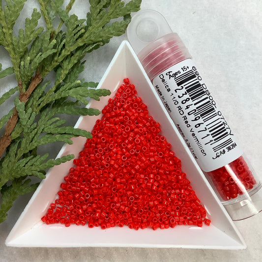 Red Vermillion - Miyuki 11/0 Delica Seed Bead