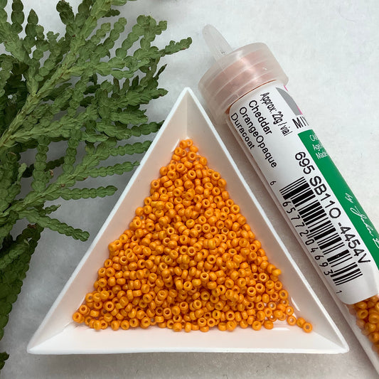 Cheddar Orange Opaque Duracoat - Miyuki Seed Bead 11/0 - 22g