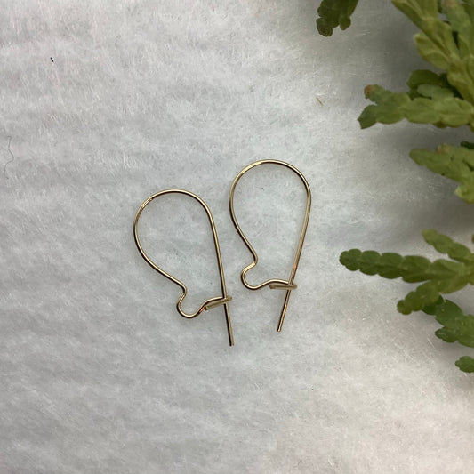 14k Gold Filled 14mm Kidney Wires - 50pcs