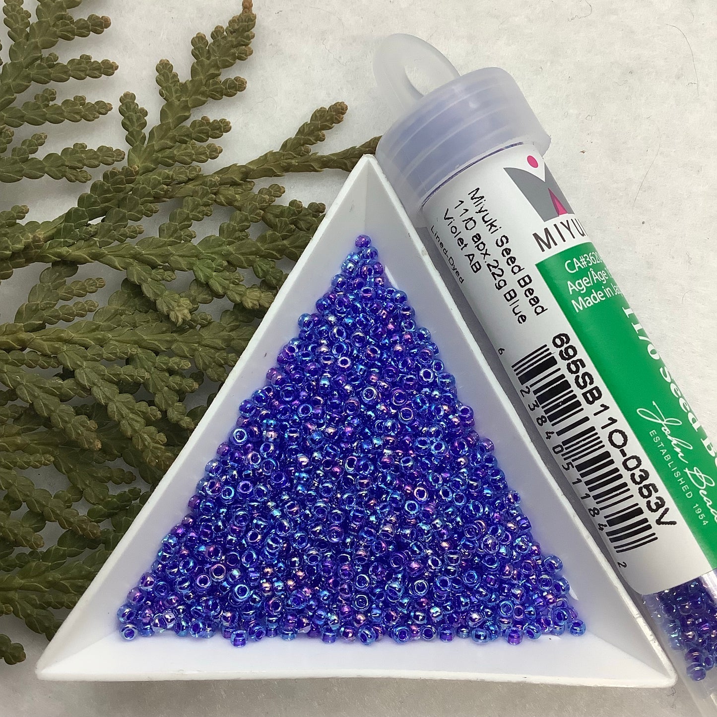 Blue Violet AB Lined-Dyed - Miyuki Seed Bead 11/0 - 22g